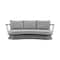 Armen Living Monk 4 Piece Outdoor Patio Furniture Set in Black Aluminum and Gray Wicker with Gray Cushions 840254332478 - alternate 3